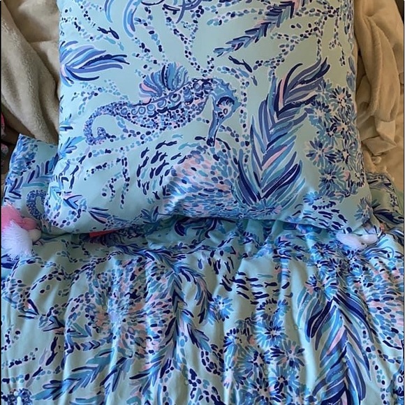 lilly throw blanket & pillow - Picture 1 of 2